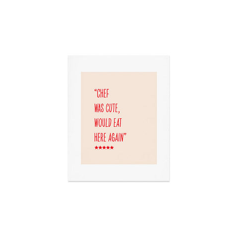 Mambo Art Studio Chef Was Quote Review Art Print