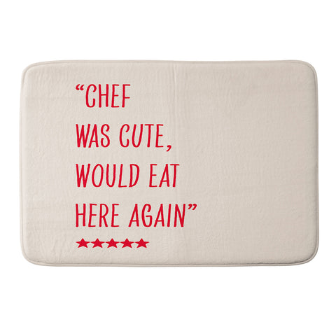Mambo Art Studio Chef Was Quote Review Memory Foam Bath Mat