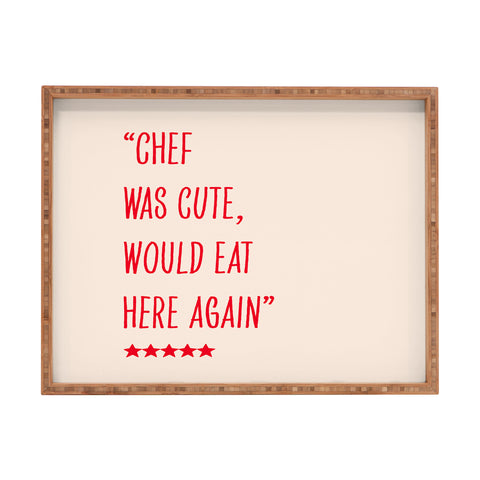 Mambo Art Studio Chef Was Quote Review Rectangular Tray