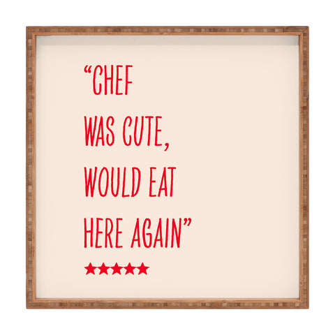 Mambo Art Studio Chef Was Quote Review Square Tray
