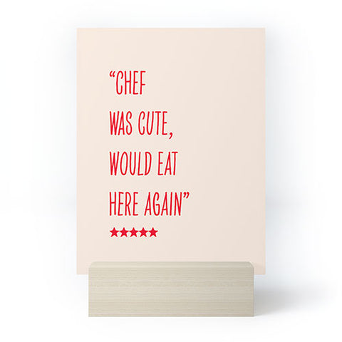Mambo Art Studio Chef Was Quote Review Mini Art Print