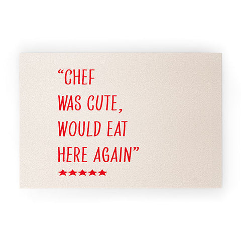Mambo Art Studio Chef Was Quote Review Welcome Mat