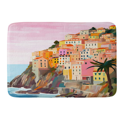 Mambo Art Studio Cinque Terre Italy Painting Memory Foam Bath Mat