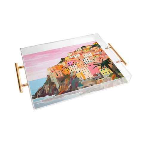 Mambo Art Studio Cinque Terre Italy Painting Acrylic Tray
