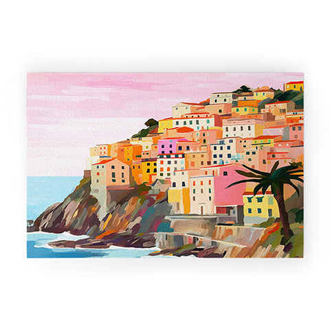 Mambo Art Studio Cinque Terre Italy Painting Welcome Mat