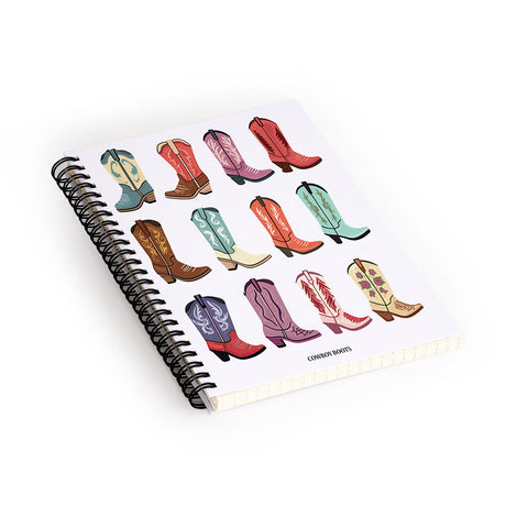 Mambo Art Studio Cowboy Boots Poster Spiral Notebook