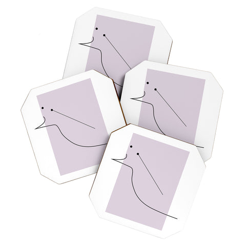 Mambo Art Studio Curves Number 2 Coaster Set