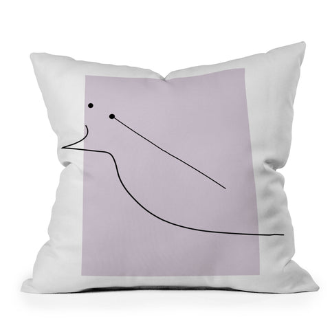 Mambo Art Studio Curves Number 2 Outdoor Throw Pillow