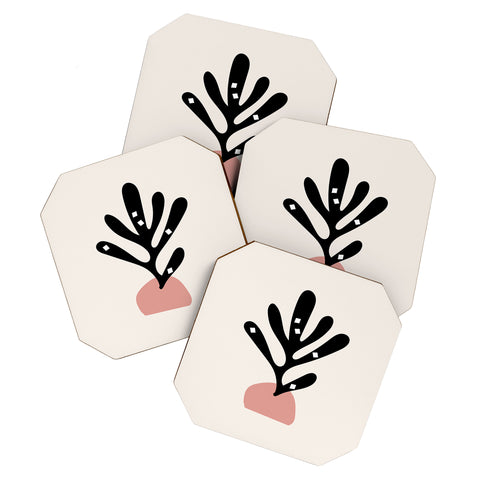 Mambo Art Studio Cut Out Plant Coaster Set