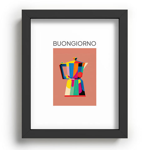 Mambo Art Studio Espresso Coffee Buongiorno Recessed Framing Rectangle