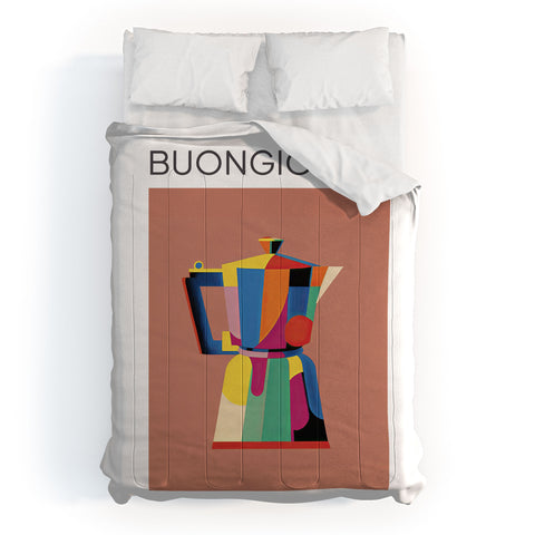 Mambo Art Studio Espresso Coffee Buongiorno Comforter
