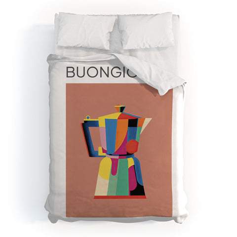 Mambo Art Studio Espresso Coffee Buongiorno Duvet Cover