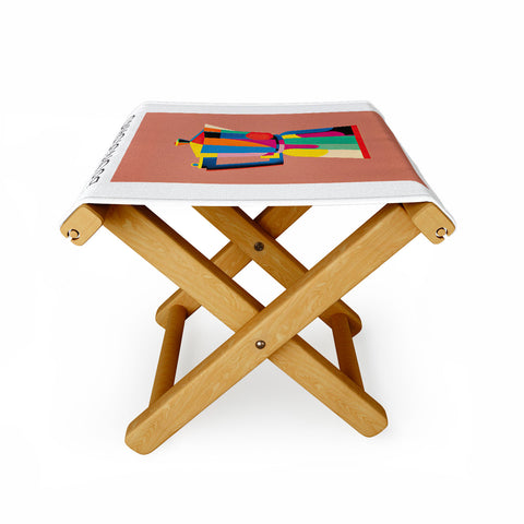 Mambo Art Studio Espresso Coffee Buongiorno Folding Stool