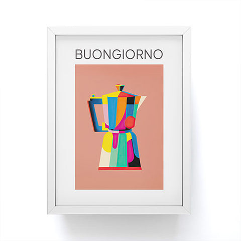 Mambo Art Studio Espresso Coffee Buongiorno Framed Mini Art Print