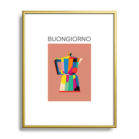 Mambo Art Studio Espresso Coffee Buongiorno Metal Framed Art Print