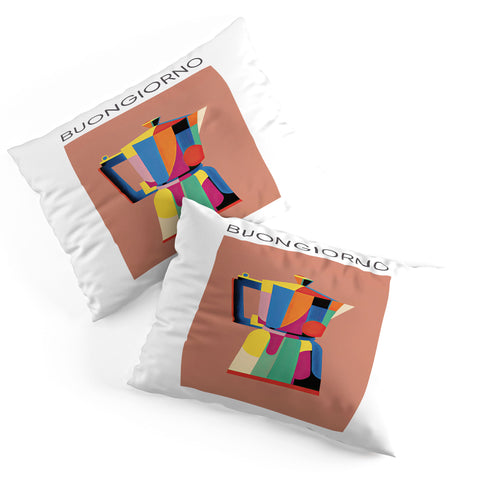 Mambo Art Studio Espresso Coffee Buongiorno Pillow Shams