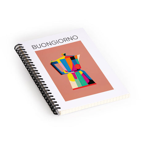 Mambo Art Studio Espresso Coffee Buongiorno Spiral Notebook