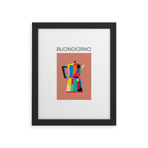 Mambo Art Studio Espresso Coffee Buongiorno Framed Art Print