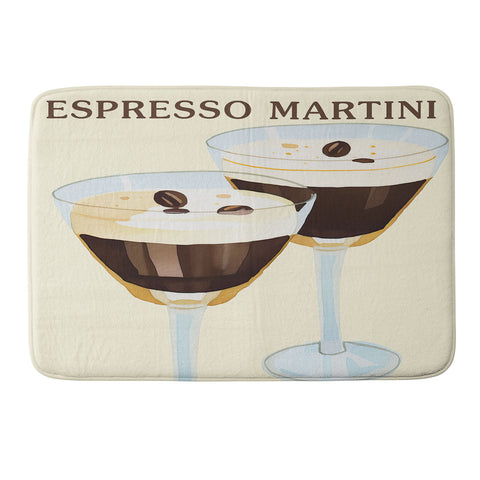 Mambo Art Studio Espresso Martini Drink Memory Foam Bath Mat
