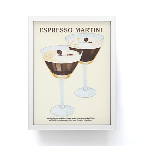 Mambo Art Studio Espresso Martini Drink Framed Mini Art Print