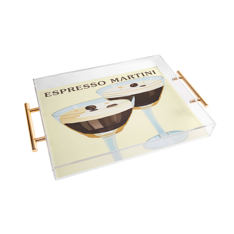 Mambo Art Studio Espresso Martini Drink Acrylic Tray