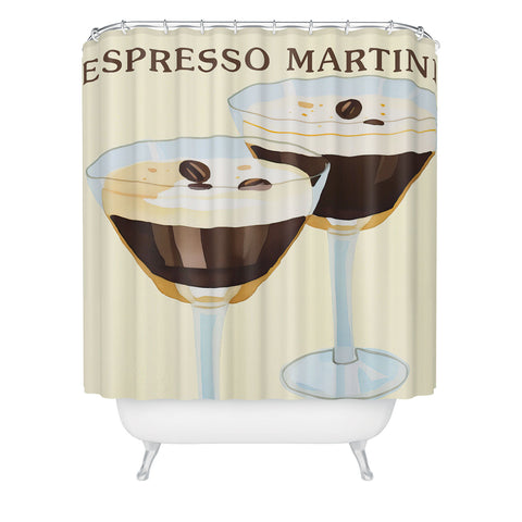 Mambo Art Studio Espresso Martini Drink Shower Curtain