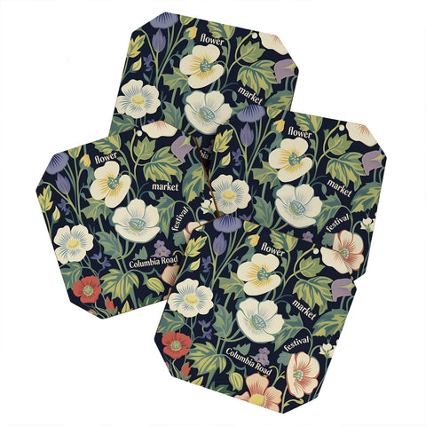 Mambo Art Studio Flower Market Columbia Road Coaster Set