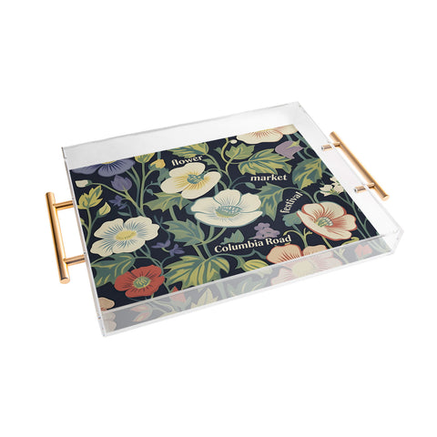 Mambo Art Studio Flower Market Columbia Road Acrylic Tray