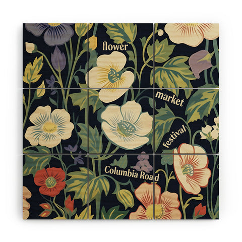 Mambo Art Studio Flower Market Columbia Road Wood Wall Mural