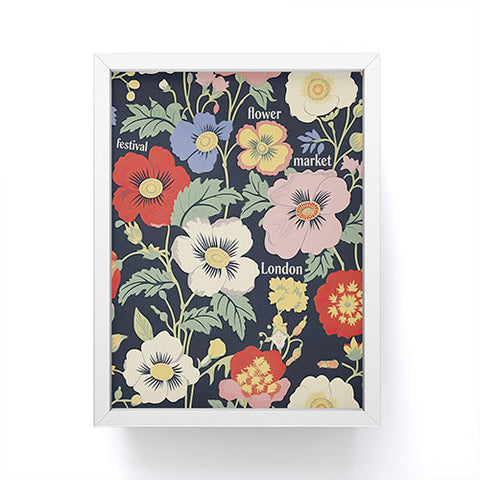 Mambo Art Studio Flower Market Festival London Framed Mini Art Print
