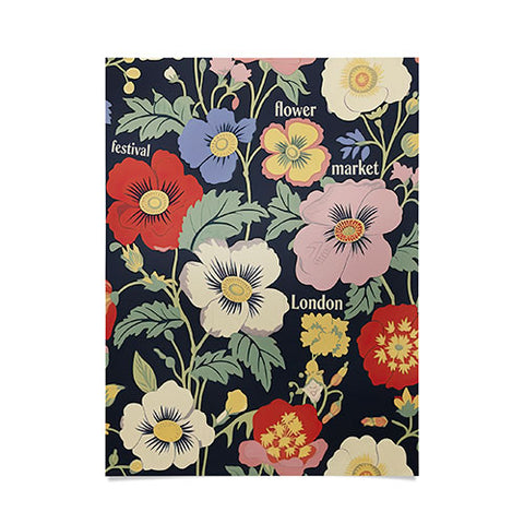 Mambo Art Studio Flower Market Festival London Poster