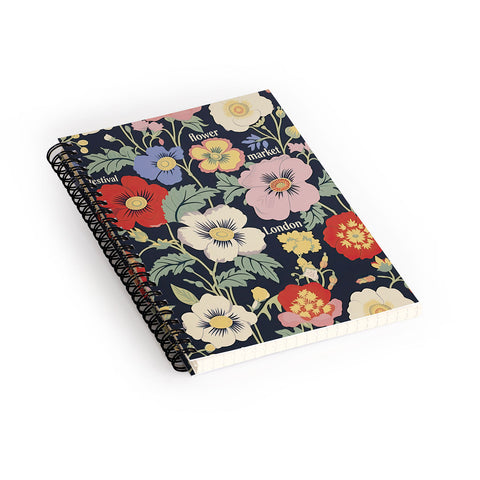 Mambo Art Studio Flower Market Festival London Spiral Notebook