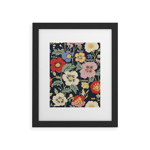 Mambo Art Studio Flower Market Festival London Framed Art Print