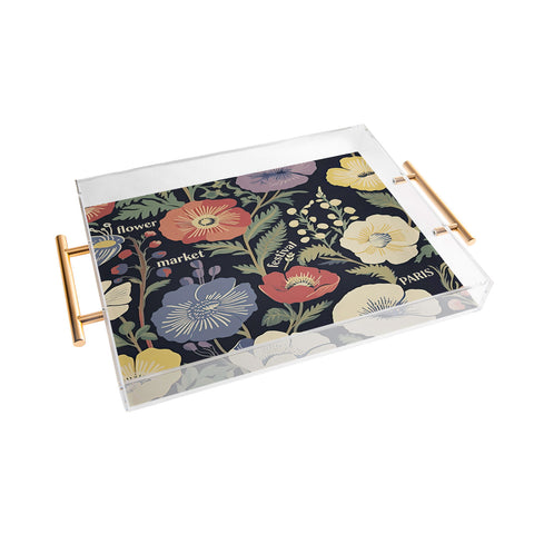 Mambo Art Studio Flower Market Paris Acrylic Tray