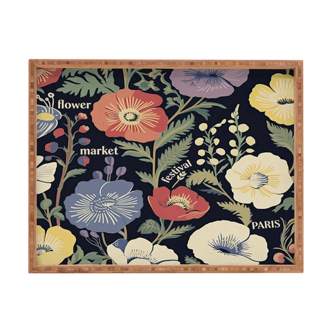 Mambo Art Studio Flower Market Paris Rectangular Tray