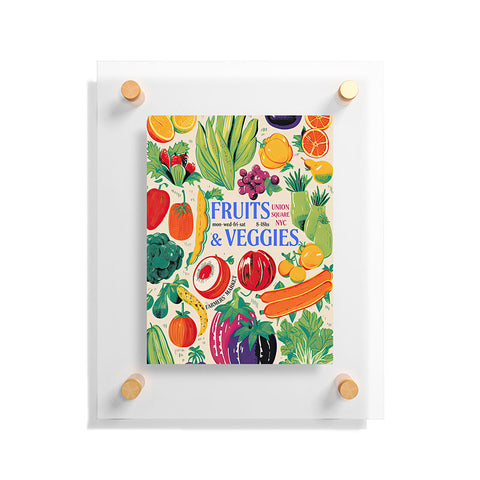 Mambo Art Studio Fruits Veg Mkt New York Floating Acrylic Print