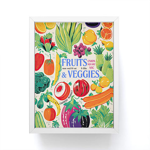 Mambo Art Studio Fruits Veg Mkt New York Framed Mini Art Print