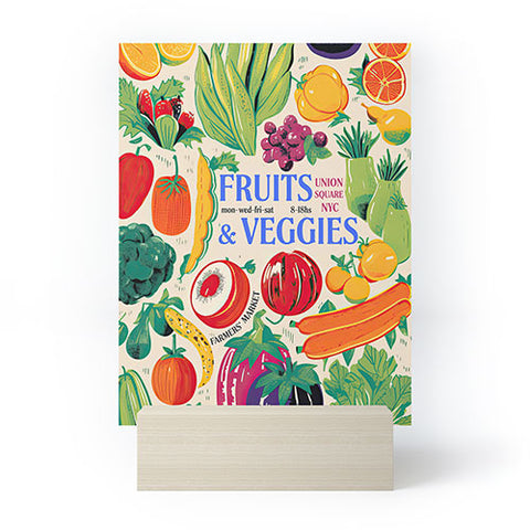 Mambo Art Studio Fruits Veg Mkt New York Mini Art Print