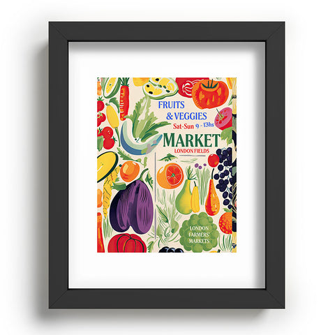 Mambo Art Studio Fruits Vegs Mkt London Fields Recessed Framing Rectangle