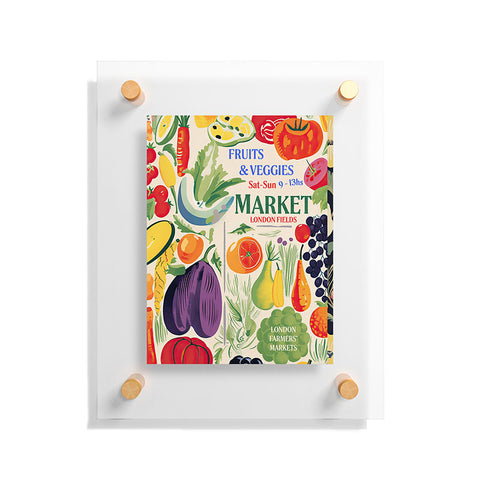 Mambo Art Studio Fruits Vegs Mkt London Fields Floating Acrylic Print