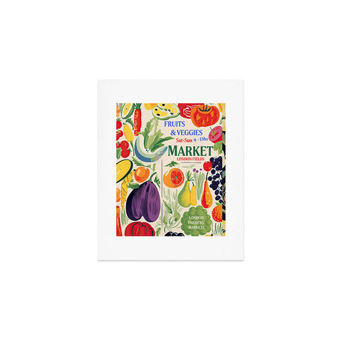 Mambo Art Studio Fruits Vegs Mkt London Fields Art Print