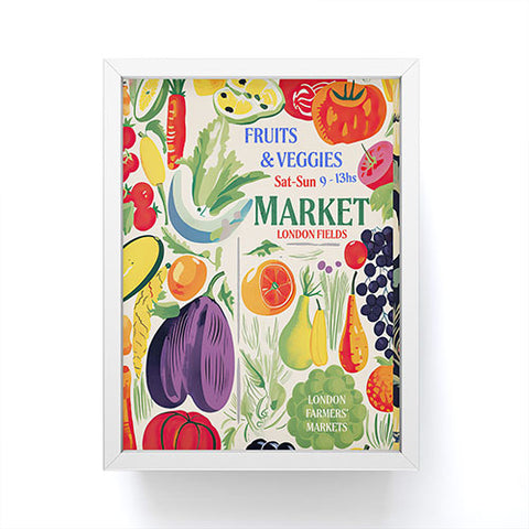 Mambo Art Studio Fruits Vegs Mkt London Fields Framed Mini Art Print