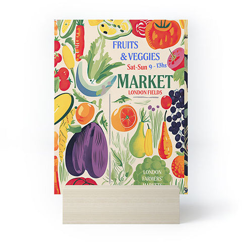 Mambo Art Studio Fruits Vegs Mkt London Fields Mini Art Print