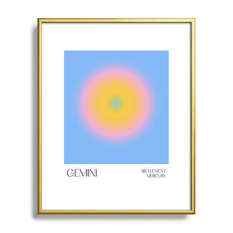 Mambo Art Studio Gemini Aura Metal Framed Art Print