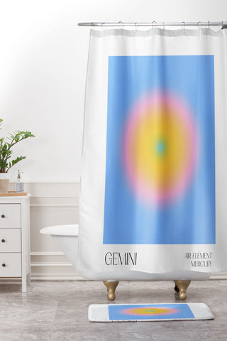Mambo Art Studio Gemini Aura Shower Curtain And Mat