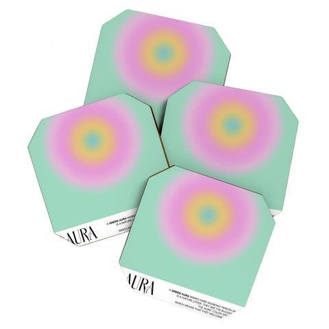 Mambo Art Studio Green Aura Coaster Set