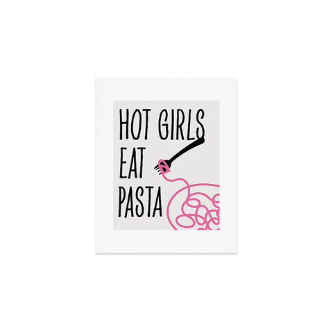 Mambo Art Studio Hot Girls Eat Pasta Art Print