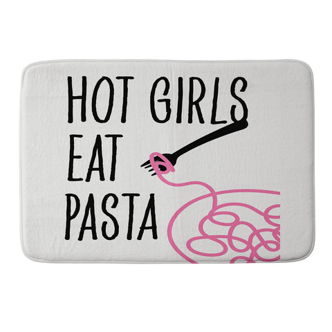 Mambo Art Studio Hot Girls Eat Pasta Memory Foam Bath Mat