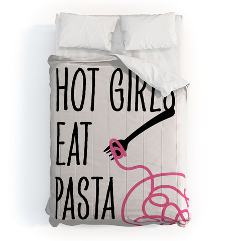 Mambo Art Studio Hot Girls Eat Pasta Comforter