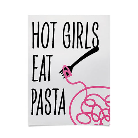 Mambo Art Studio Hot Girls Eat Pasta Poster